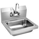 Stainless Steel Sink Wall Mount Hand Washing Sink with Faucet and Back Splash by LJGDeals