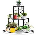 3 Tier Floral Corner Metal Plant Pot Rack by LJGDeals