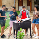 80QT Outdoor Party Portable Rattan Rolling Cooler Cart by LJGDeals