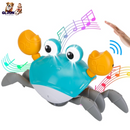 Crawling Crab Baby Toy with Music and LED Light for Kid Interactive Learning Toy Automatically Avoid Obstacles Walking Dancing Toy
