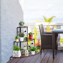 3 Tier Floral Corner Metal Plant Pot Rack by LJGDeals