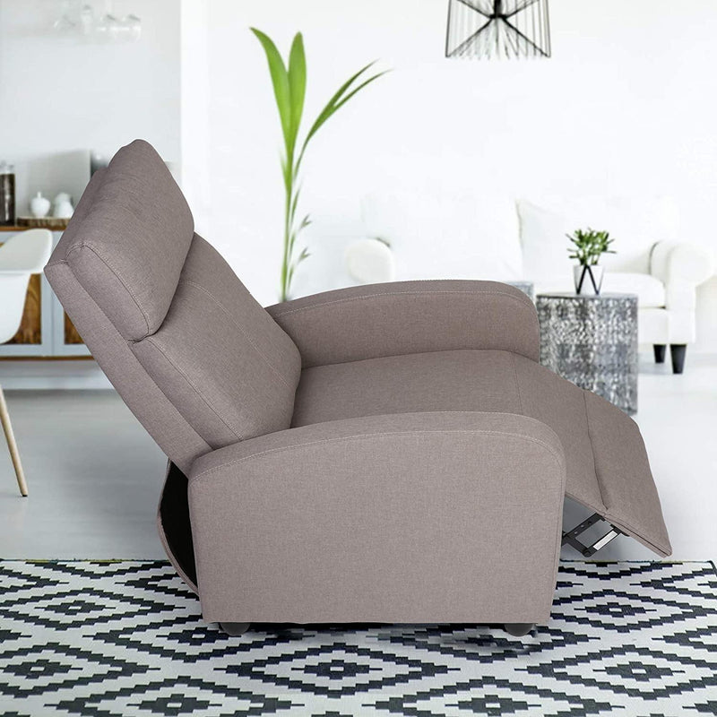 Fabric Recliner Chair Adjustable Single Sofa Home Theater Seating Recliner Reading Sofa for Living Room & Bedroom, Grey