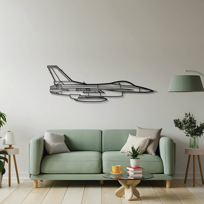 F-16A Metal Aircraft Wall Art - NCP0279