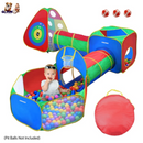 5Pcs Kids Ball Pit Tents Pop Up Playhouse w/ 2 Crawl Tunnel & 2 Tent For Boys Girls Toddlers Preschool Children Indoor Outdoor