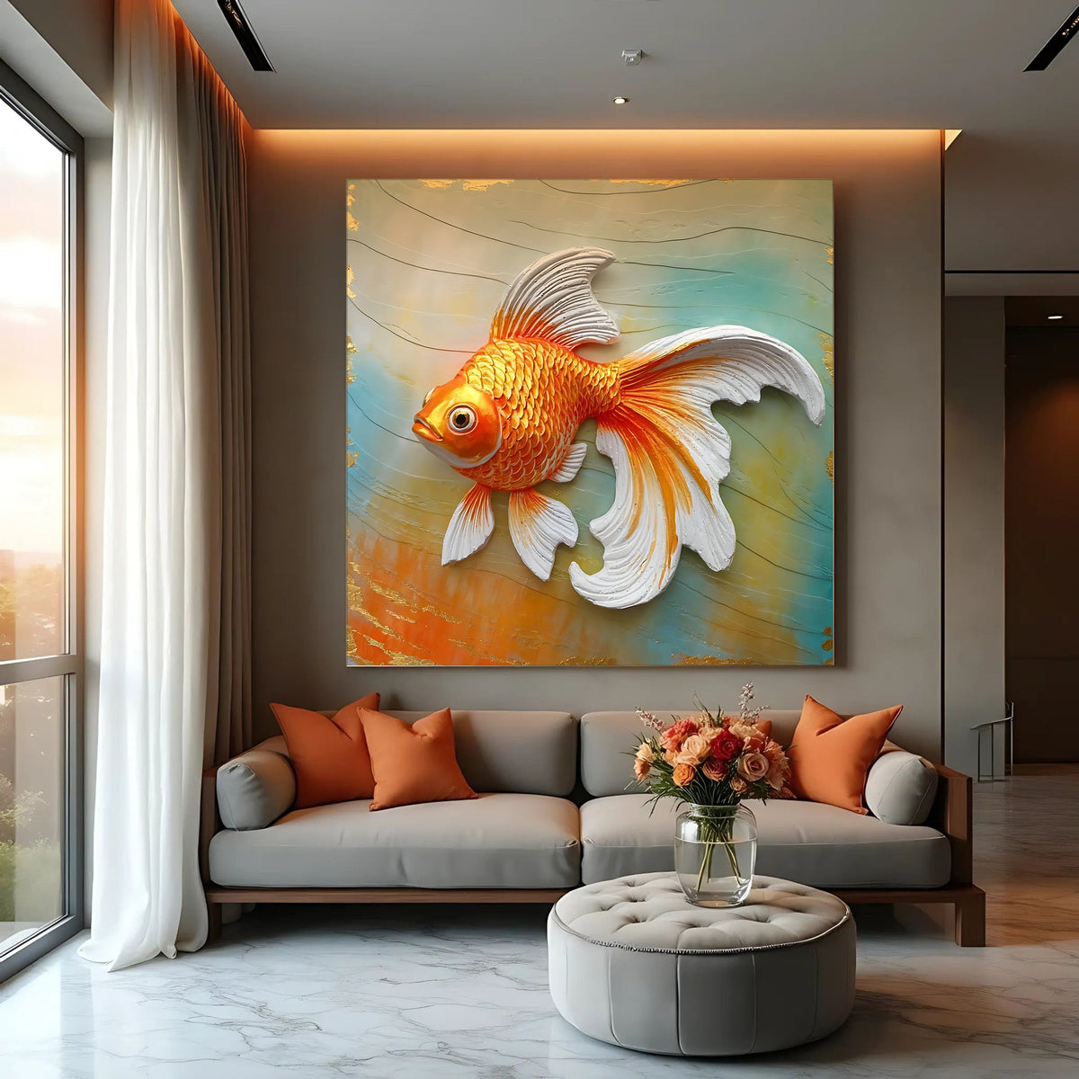 3D Goldfish Wall Art, photo 3 of 10