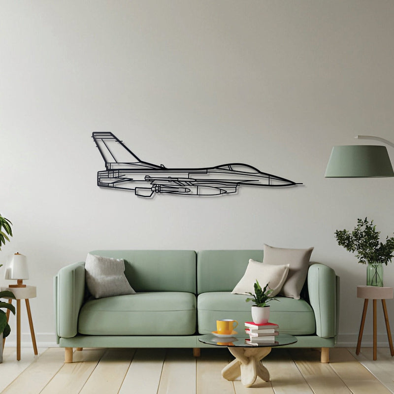 F-16 Falcon Metal Aircraft Wall Art - NCP0076