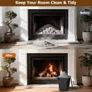 2.9 Gallon Metal Coal Ash Can with Wooden Lid and Side Grips for Fireplace Fire Pits by LJGDeals