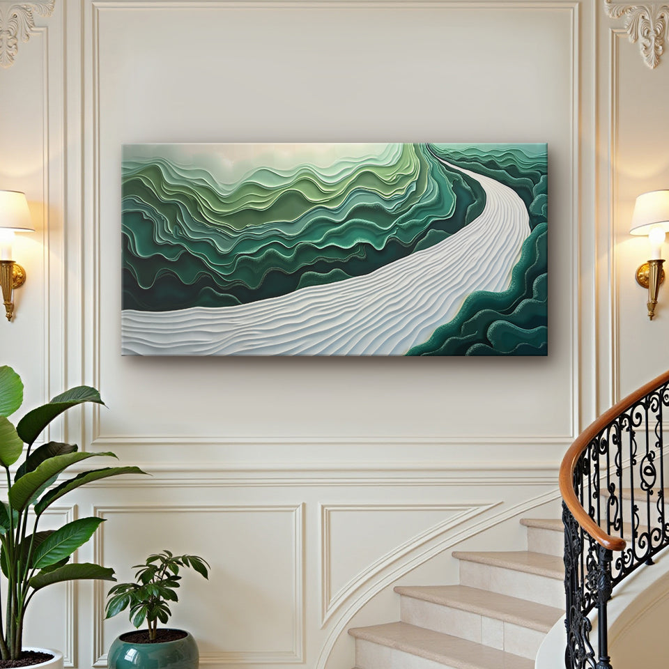 Green Rivers Abstract Wall Art III, photo 2 of 10