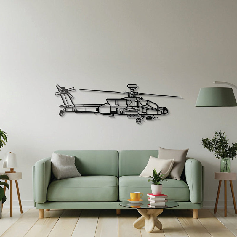 AH-64D Apache Metal Aircraft Wall Art - NCP0026