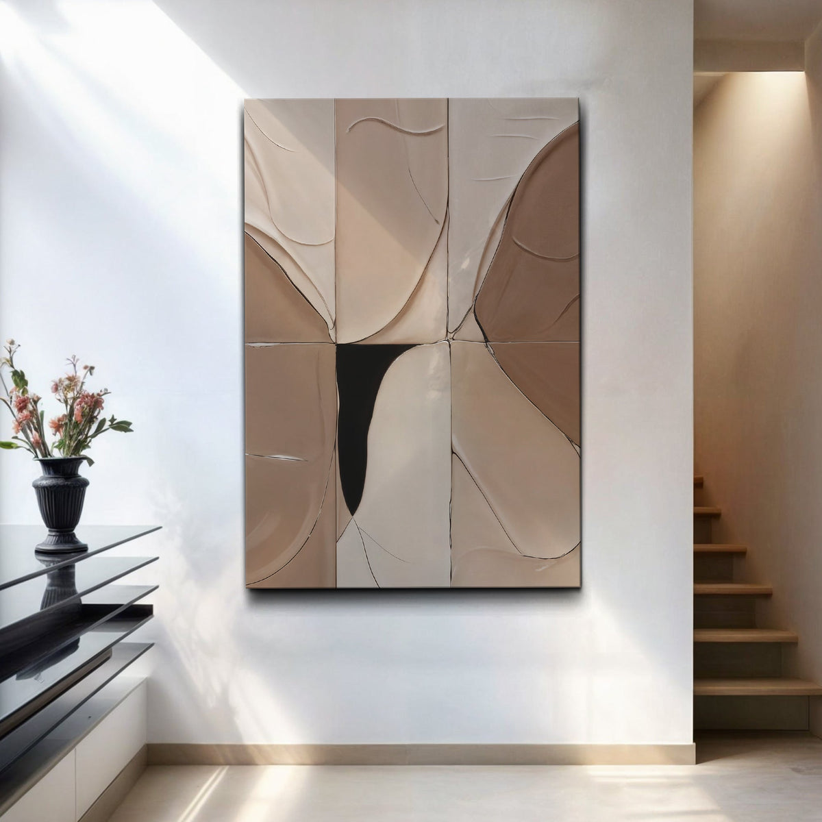 Neutral Abstract Boho Wall Art, photo 2 of 10