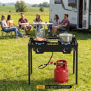 2 Burner Propane Stove 160000 BTU with Adjustable Regulator by LJGDeals