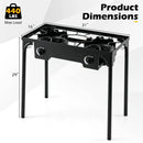 2 Burner Propane Stove 160000 BTU with Adjustable Regulator by LJGDeals