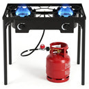 2 Burner Propane Stove 160000 BTU with Adjustable Regulator by LJGDeals