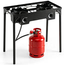 2 Burner Propane Stove 160000 BTU with Adjustable Regulator by LJGDeals