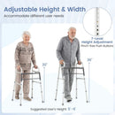 2-Button Folding Walker Lightweight with 7-Level Adjustable Height by LJGDeals