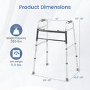 2-Button Folding Walker Lightweight with 7-Level Adjustable Height by LJGDeals