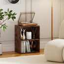 2-Cube Bookcase Floor Standing Open Bookshelf with 5-Position Adjustable Shelf by LJGDeals