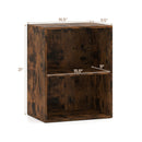 2-Cube Bookcase Floor Standing Open Bookshelf with 5-Position Adjustable Shelf