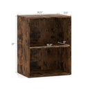 2-Cube Bookcase Floor Standing Open Bookshelf with 5-Position Adjustable Shelf by LJGDeals