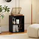 2-Cube Bookcase Floor Standing Open Bookshelf with 5-Position Adjustable Shelf
