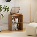 2-Cube Bookcase Floor Standing Open Bookshelf with 5-Position Adjustable Shelf by LJGDeals