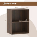 2-Cube Bookshelf with Adjustable Shelf - Dark Walnut by LJGDeals
