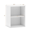 2-Cube Bookcase Set of 2 Floor Standing Open Bookshelf w/ 5-Position Adjustable Shelf