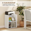 2-Cube Bookcase Set of 2 Floor Standing Open Bookshelf w/ 5-Position Adjustable Shelf by LJGDeals