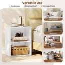 2-Cube Bookcase Set of 2 Floor Standing Open Bookshelf w/ 5-Position Adjustable Shelf by LJGDeals