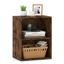 2-Cube Bookcase Set of 2 Floor Standing Open Bookshelf w/ 5-Position Adjustable Shelf