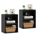 2-Cube Bookcase Set of 2 Floor Standing Open Bookshelf w/ 5-Position Adjustable Shelf by LJGDeals