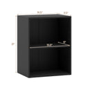 2-Cube Bookcase Set of 2 Floor Standing Open Bookshelf w/ 5-Position Adjustable Shelf