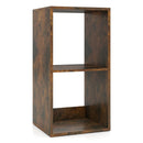 2 Cube Bookshelf with Back Guardrail for Living Room Bedroom by LJGDeals