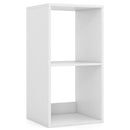 2 Cube Bookshelf with Back Guardrail for Living Room Bedroom-White