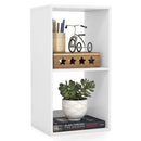2 Cube Bookshelf with Back Guardrail for Living Room Bedroom by LJGDeals