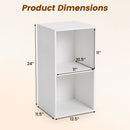2-Cube Bookshelf with Anti-Tipping Kit - White