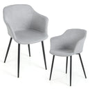 Set of 2 Upholstered Dining Chair with Ergonomic Backrest Design by LJGDeals