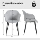 Set of 2 Upholstered Dining Chair with Ergonomic Backrest Design by LJGDeals