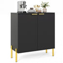2-Door Buffet Cabinet Sideboard with Shelf and Metal Legs