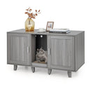 2-Door Cat Litter Box Enclosure with Winding Entry and Scratching Board by LJGDeals