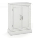 2-Door Freestanding Bathroom Cabinet with Adjustable Shelves-White