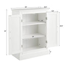 2-Door Freestanding Bathroom Cabinet with Adjustable Shelves-White by LJGDeals