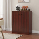 2-Door Modern Floor Storage Cabinet with 3-Tier Shelf by LJGDeals