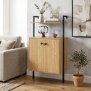 2-Door Wall Mount Bookshelf with Storage Cabinet by DirectDeals