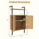 2-Door Wall Mount Bookshelf with Storage Cabinet by DirectDeals