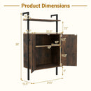 2-Door Wall Mount Bookshelf with Storage Cabinet by LJGDeals