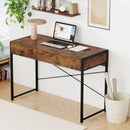 2-Drawer Home Office Desk with Steel Frame by LJGDeals