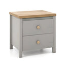 2-Drawer Nightstand with Rubber Wood Legs by LJGDeals