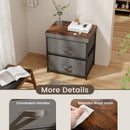 2-Drawer Nightstand with Removable Fabric Bins and Pull Handles by LJGDeals
