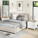 2-Drawer Nightstand with Rubber Wood Legs by LJGDeals